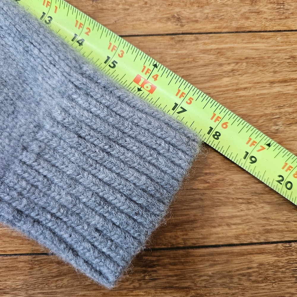 Theory Sweater Women Petite P Small Grey Wool Mock Neck Minimalist Quiet Luxury - Picture 9 of 12